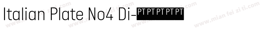 Italian Plate No4 Di字体转换
